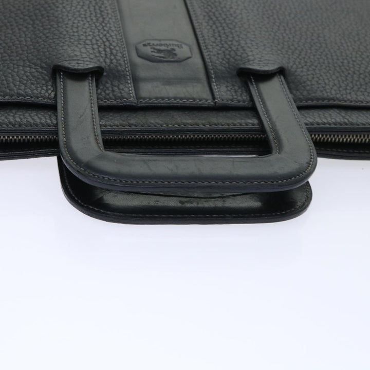 BurberrySs Hand Bag Leather Black Auth ep1643