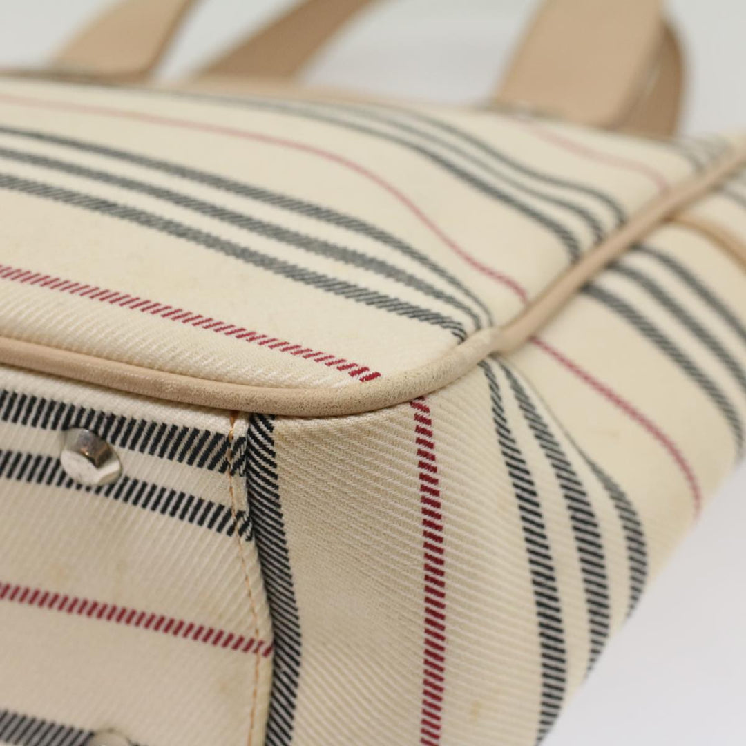 Burberry Nova Check Hand Bag Canvas Beige Auth ep1680