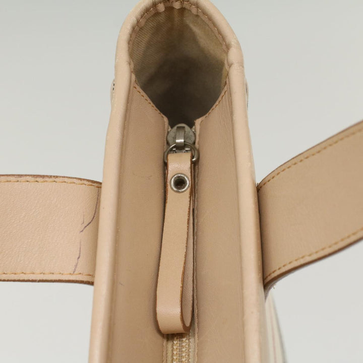 Burberry Nova Check Hand Bag Canvas Beige Auth ep1680