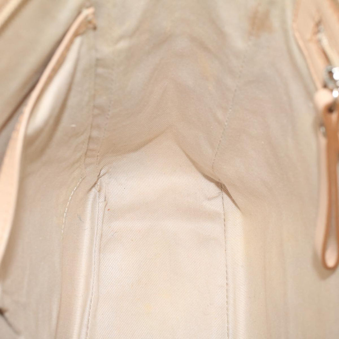 Burberry Nova Check Hand Bag Canvas Beige Auth ep1680