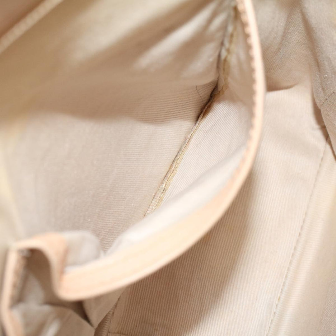 Burberry Nova Check Hand Bag Canvas Beige Auth ep1680