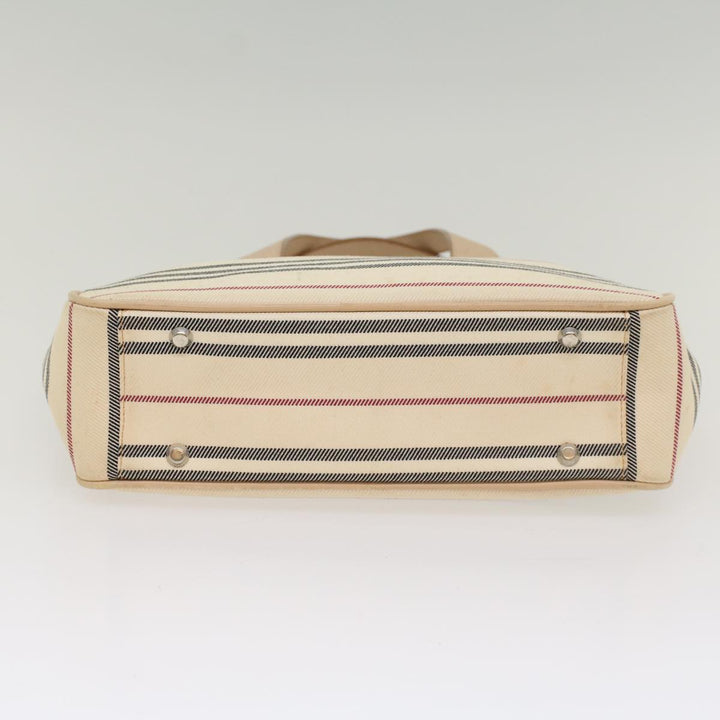 Burberry Nova Check Hand Bag Canvas Beige Auth ep1680