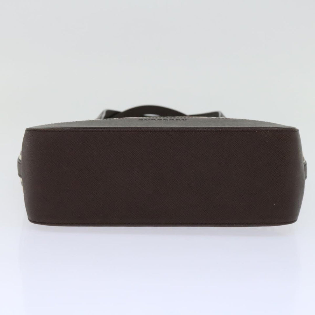 Burberry Shoulder Bag Nylon Leather Beige Auth ep1699