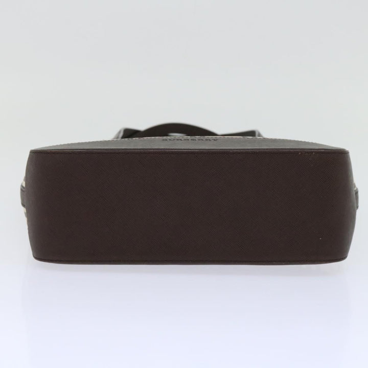 Burberry Shoulder Bag Nylon Leather Beige Auth ep1699