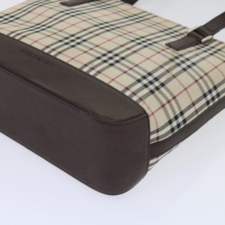 Burberry Shoulder Bag Nylon Leather Beige Auth ep1699