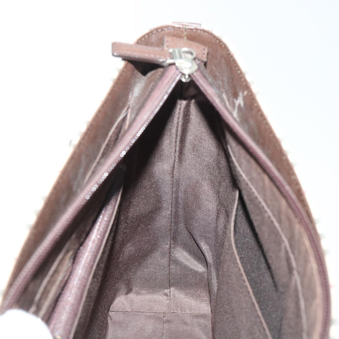 Burberry Shoulder Bag Nylon Leather Beige Auth ep1699