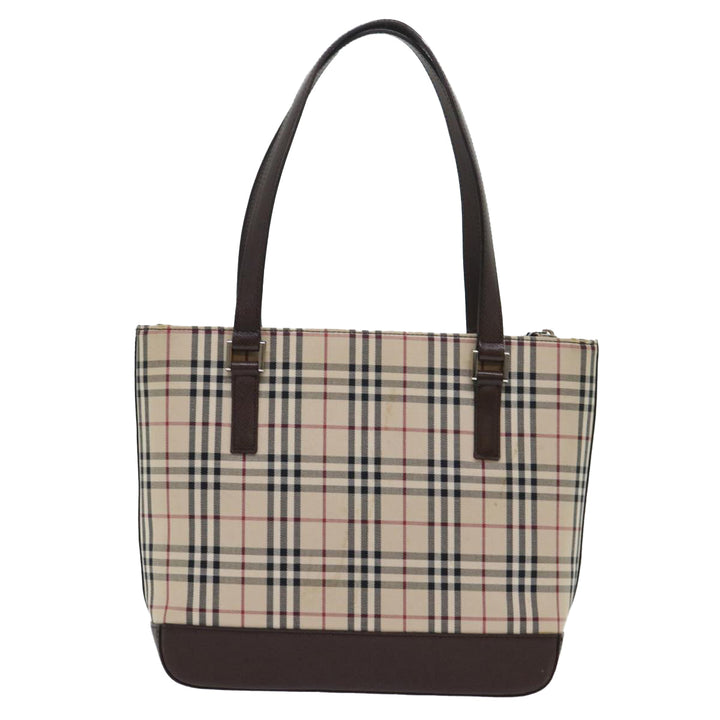 Burberry Shoulder Bag Nylon Leather Beige Auth ep1699