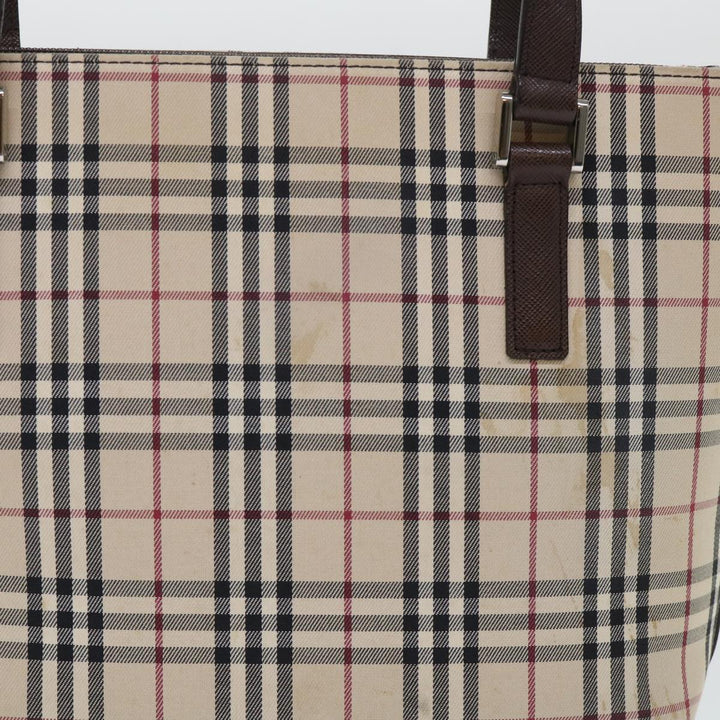 Burberry Shoulder Bag Nylon Leather Beige Auth ep1699