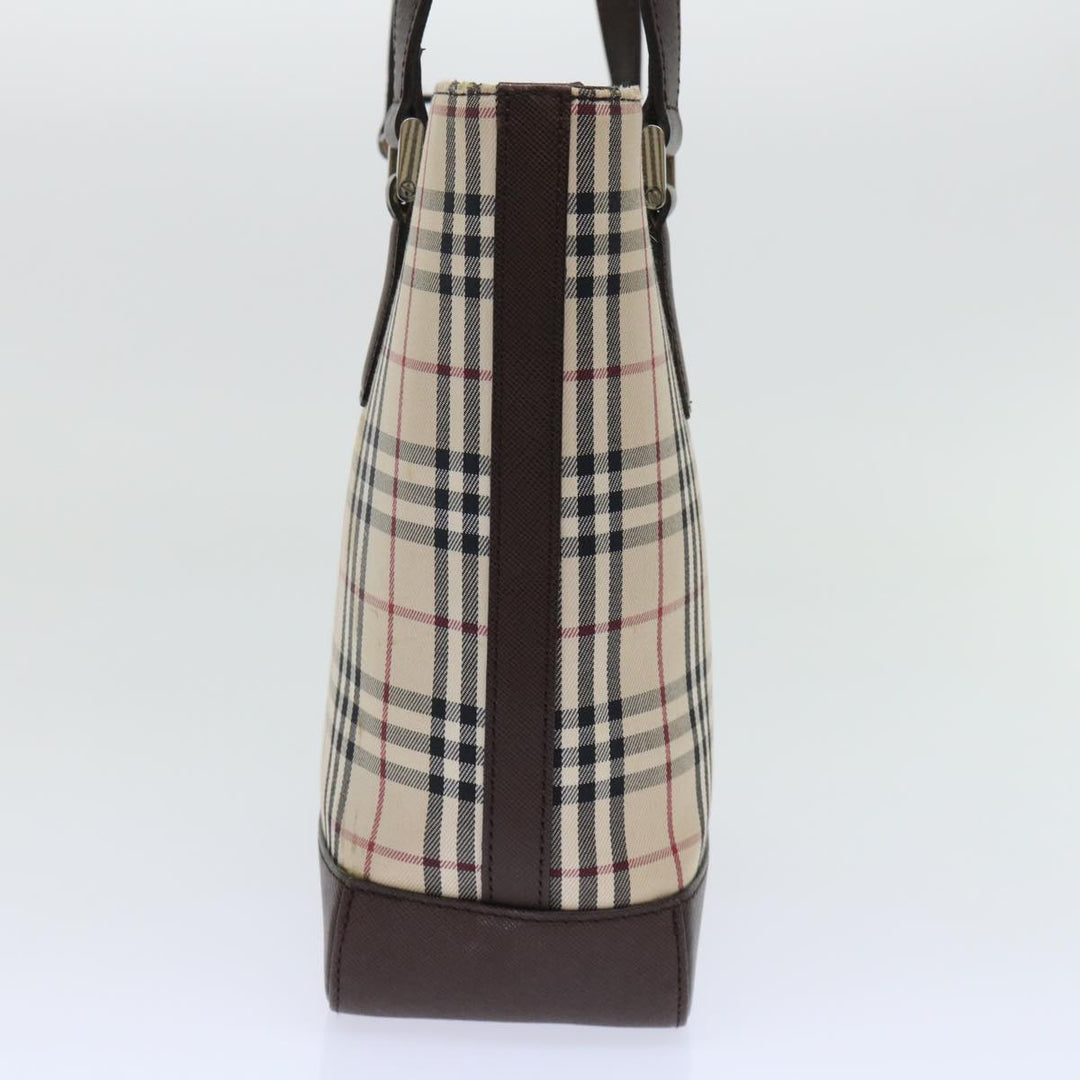 Burberry Shoulder Bag Nylon Leather Beige Auth ep1699