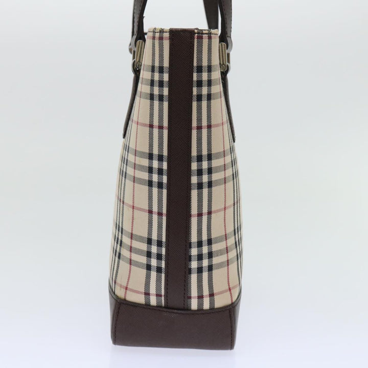 Burberry Shoulder Bag Nylon Leather Beige Auth ep1699