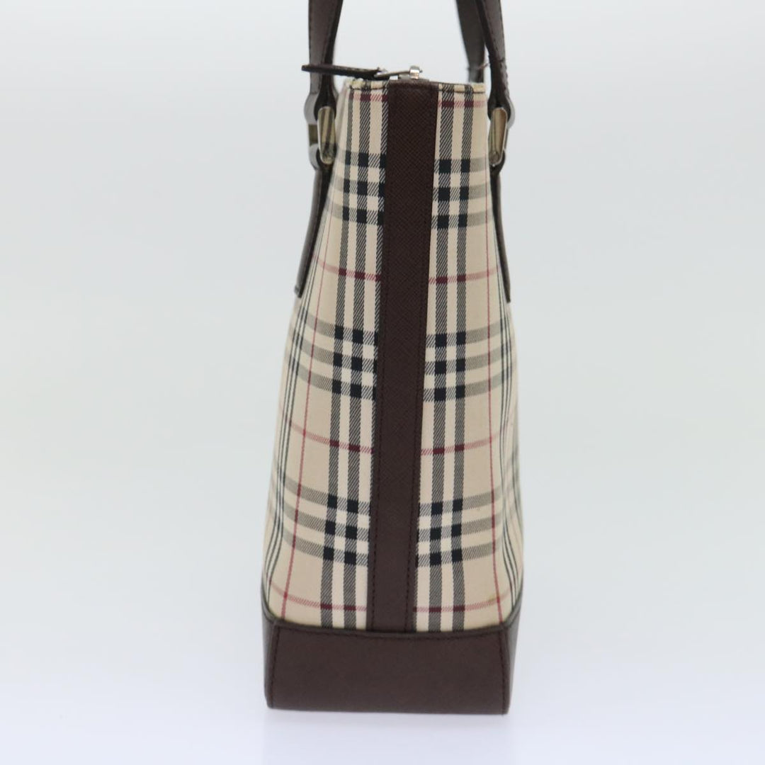 Burberry Shoulder Bag Nylon Leather Beige Auth ep1699