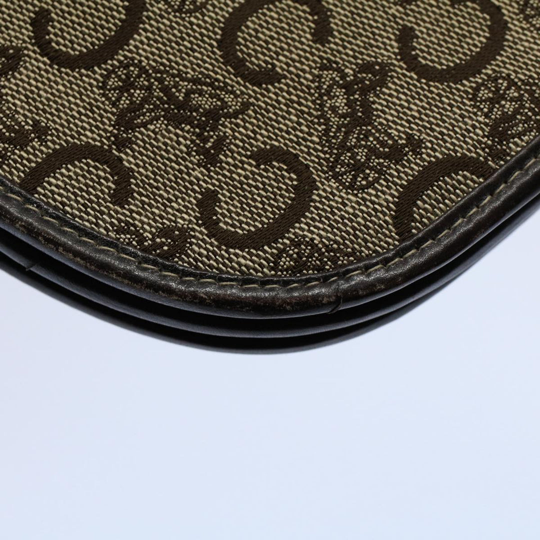 Celine C Macadam Canvas Clutch Bag Brown Auth ep1888