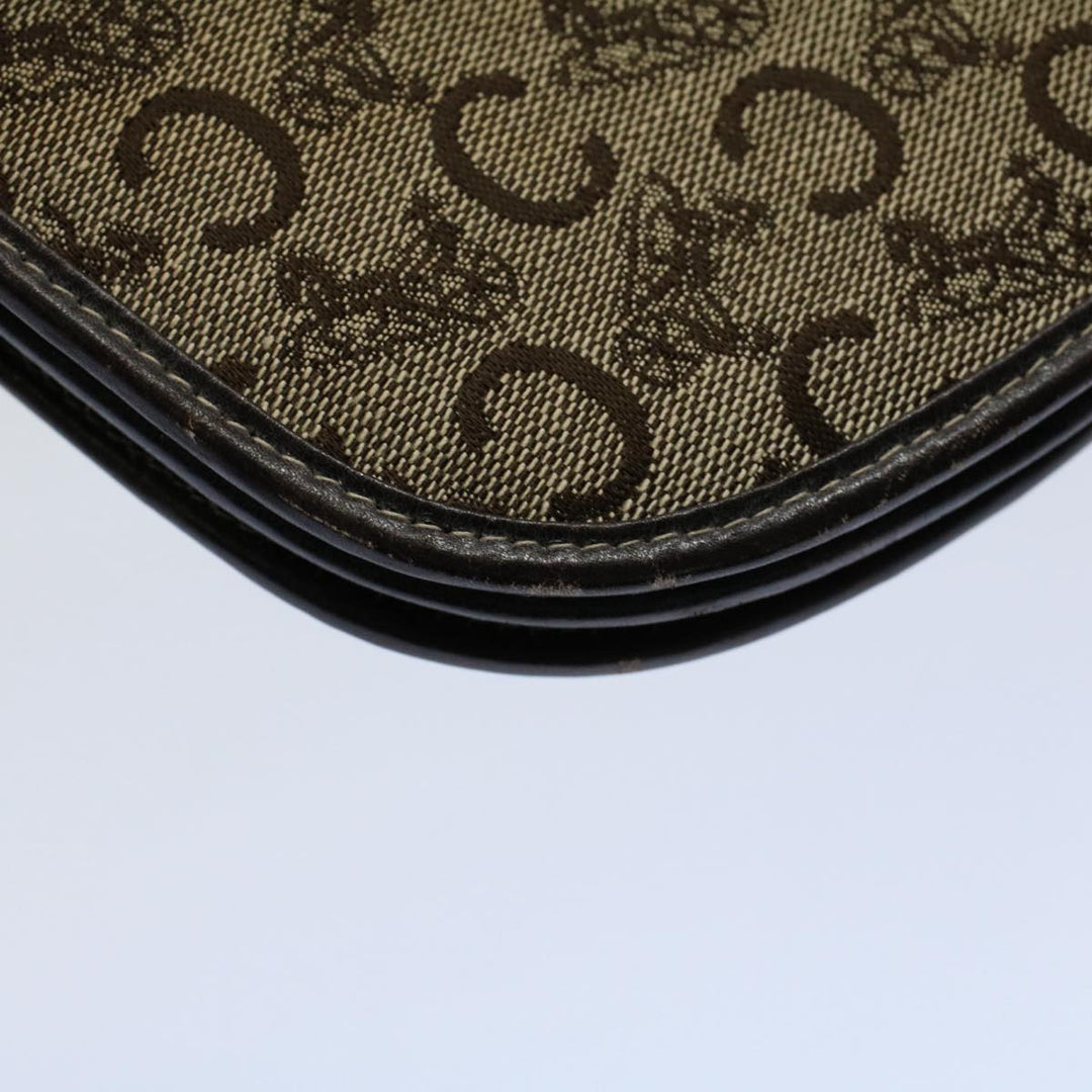 Celine C Macadam Canvas Clutch Bag Brown Auth ep1888