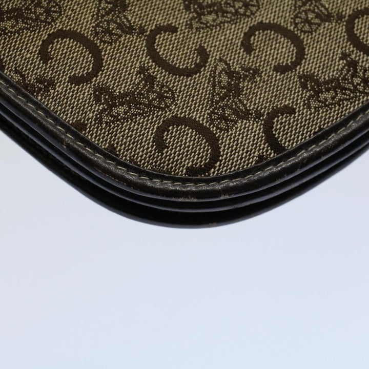 Celine C Macadam Canvas Clutch Bag Brown Auth ep1888