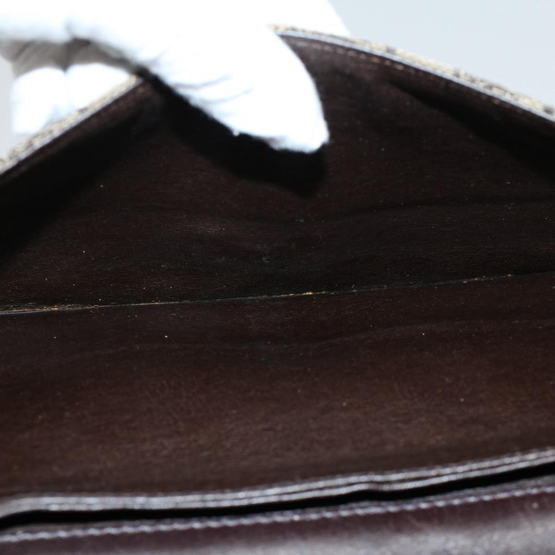 Celine C Macadam Canvas Clutch Bag Brown Auth ep1888