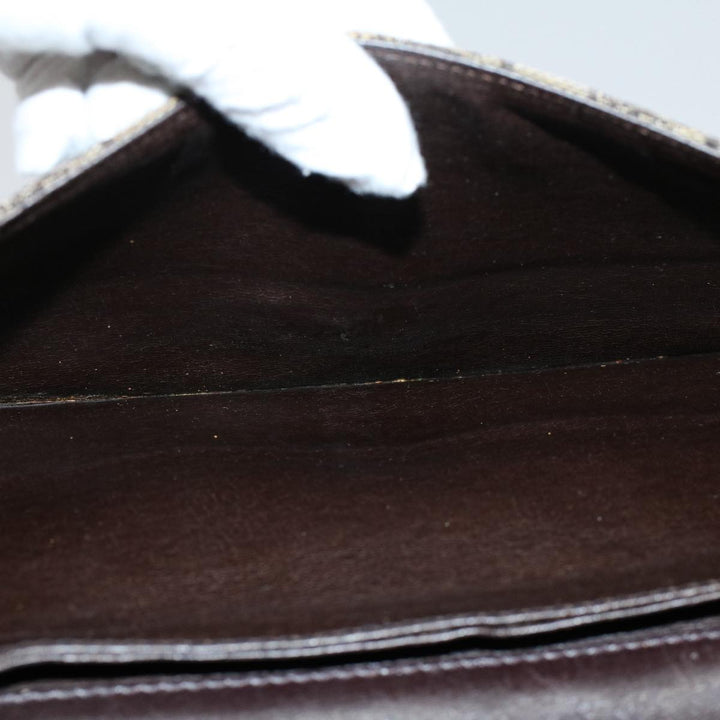 Celine C Macadam Canvas Clutch Bag Brown Auth ep1888