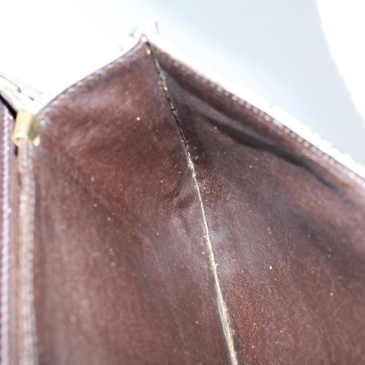 Celine C Macadam Canvas Clutch Bag Brown Auth ep1888