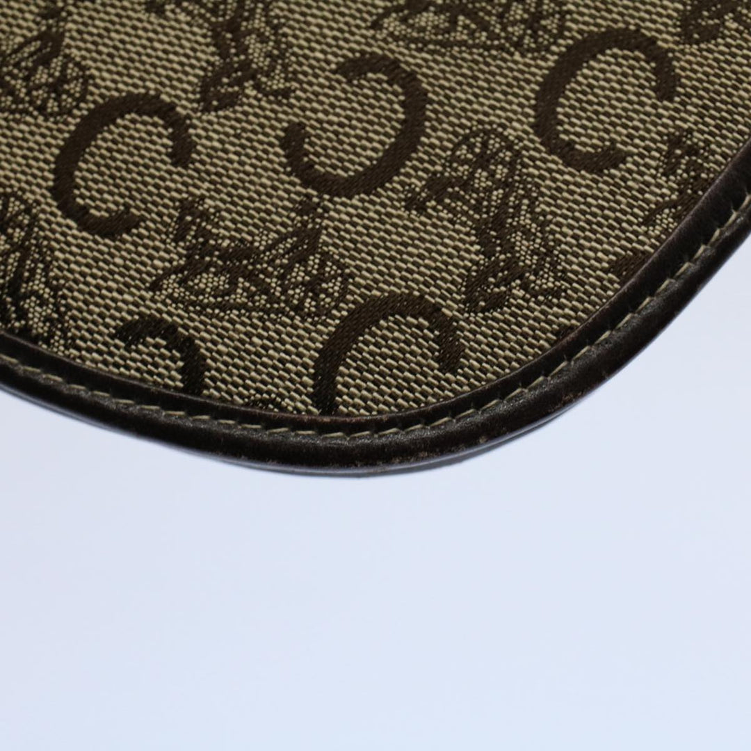 Celine C Macadam Canvas Clutch Bag Brown Auth ep1888