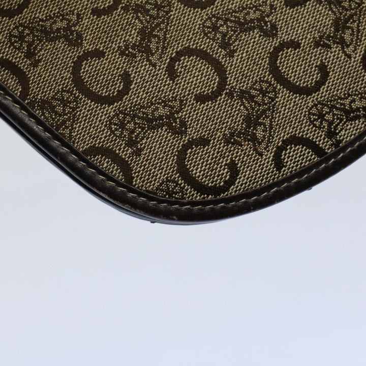 Celine C Macadam Canvas Clutch Bag Brown Auth ep1888