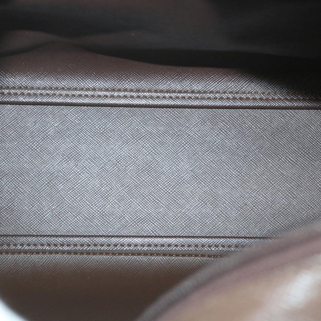 BurberrySs Nova Check Boston Bag Nylon Canvas Brown Auth ep2180