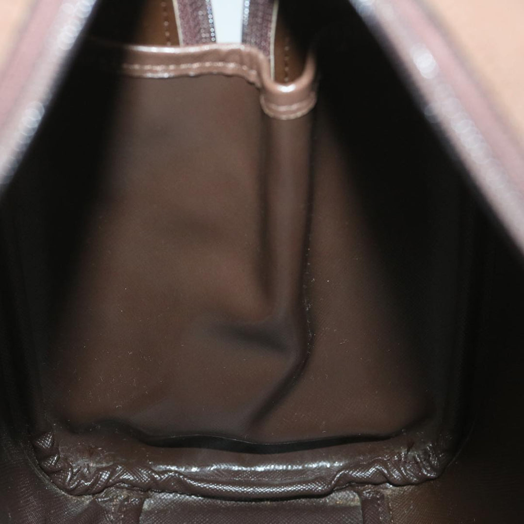 BurberrySs Nova Check Boston Bag Nylon Canvas Brown Auth ep2180