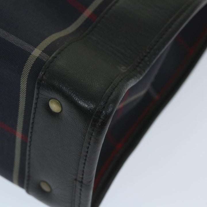 BurberrySs Nova Check Hand Bag Nylon Canvas Navy Auth ep2181