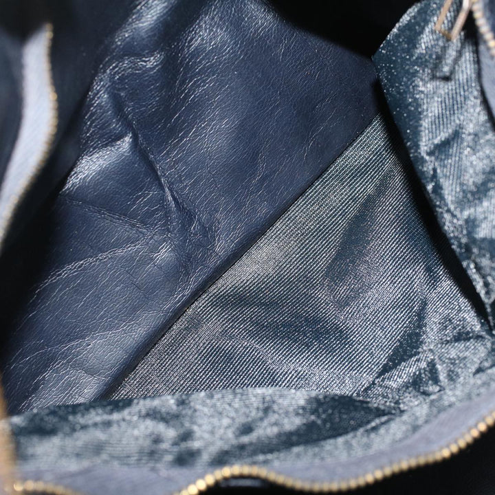 Celine C Macadam Canvas Boston Bag Navy  ep2240