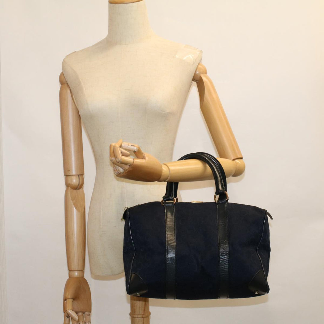 Celine C Macadam Canvas Boston Bag Navy  ep2240