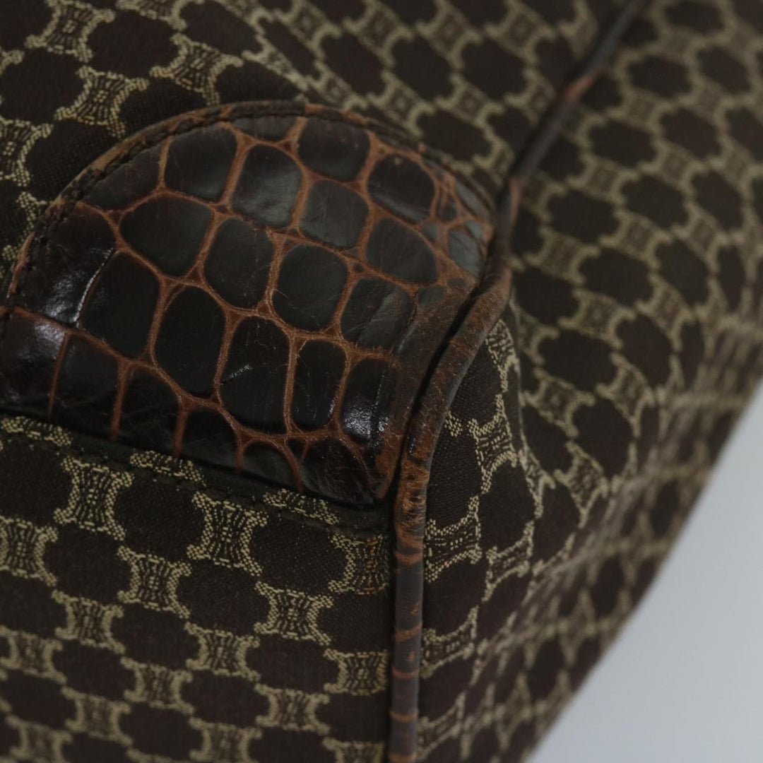 Celine Macadam Canvas Tote Bag Brown Auth ep2511