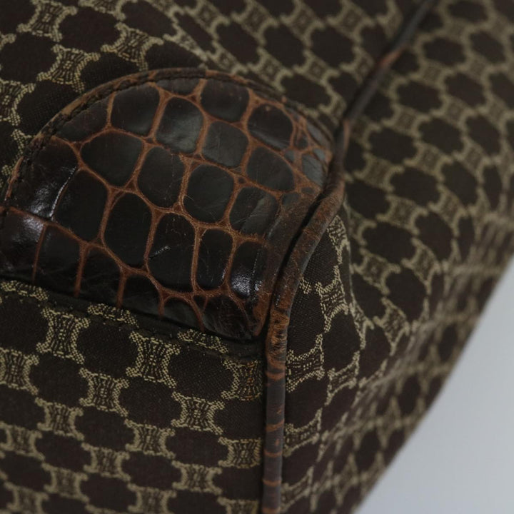 Celine Macadam Canvas Tote Bag Brown Auth ep2511