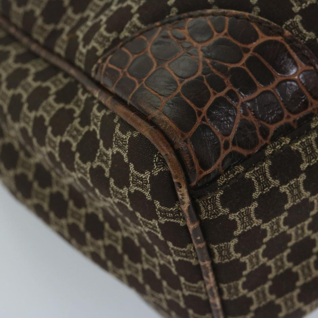 Celine Macadam Canvas Tote Bag Brown Auth ep2511
