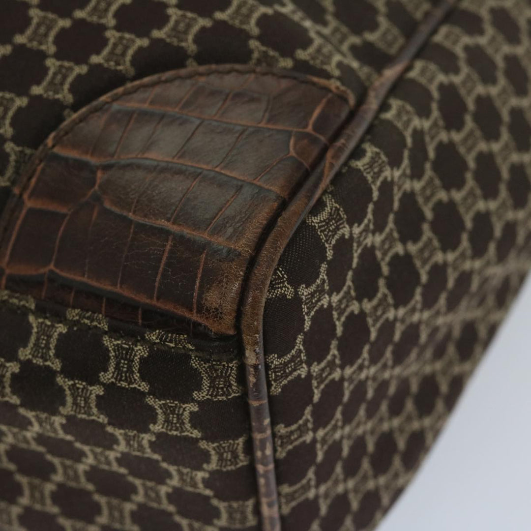 Celine Macadam Canvas Tote Bag Brown Auth ep2511