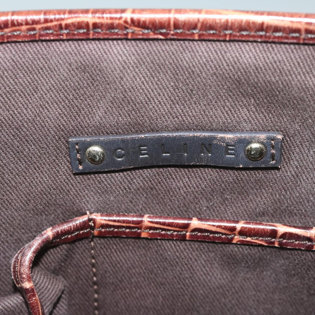 Celine Macadam Canvas Tote Bag Brown Auth ep2511