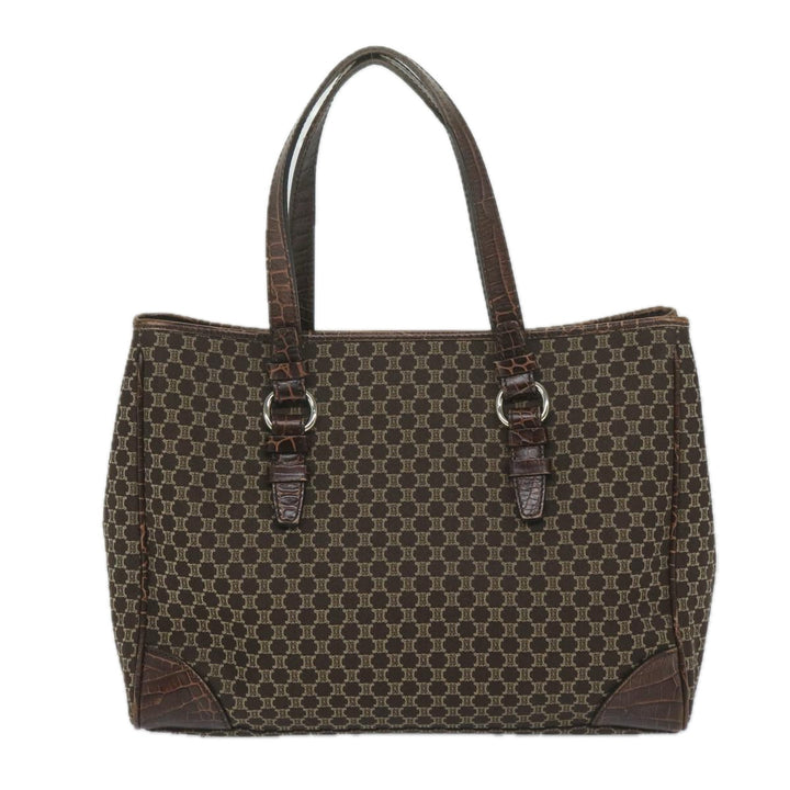 Celine Macadam Canvas Tote Bag Brown Auth ep2511
