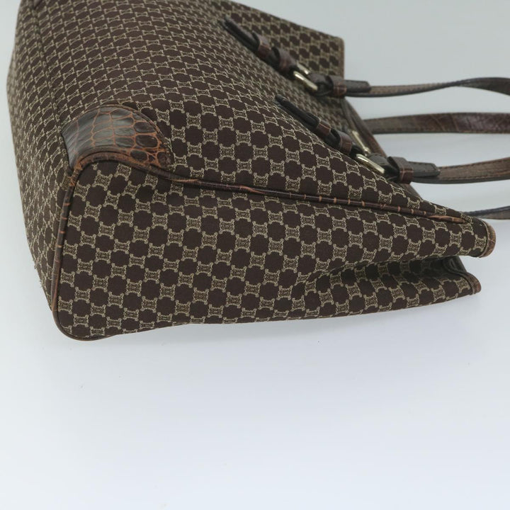 Celine Macadam Canvas Tote Bag Brown Auth ep2511