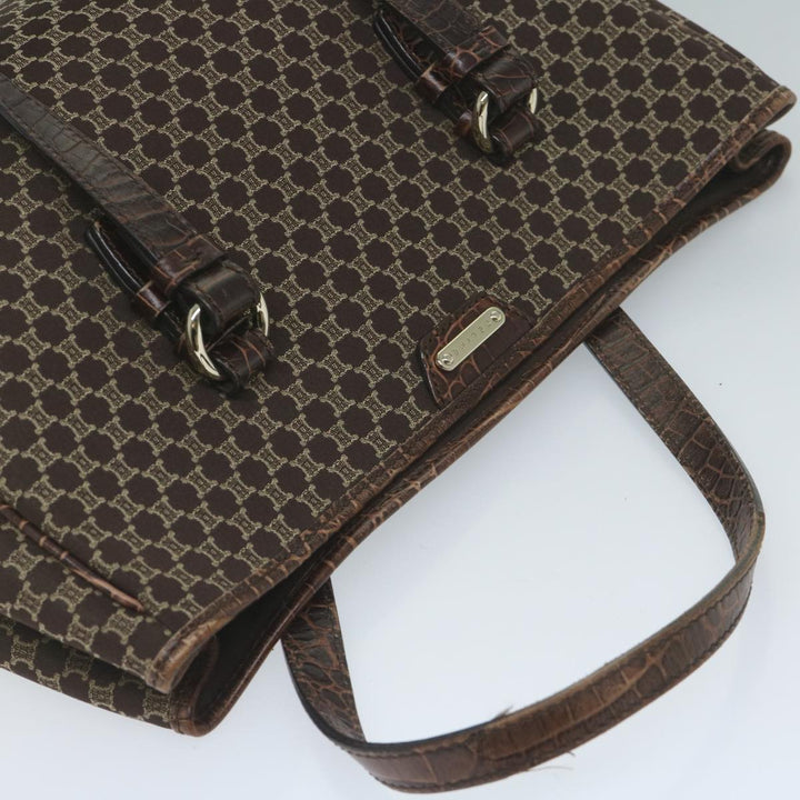 Celine Macadam Canvas Tote Bag Brown Auth ep2511