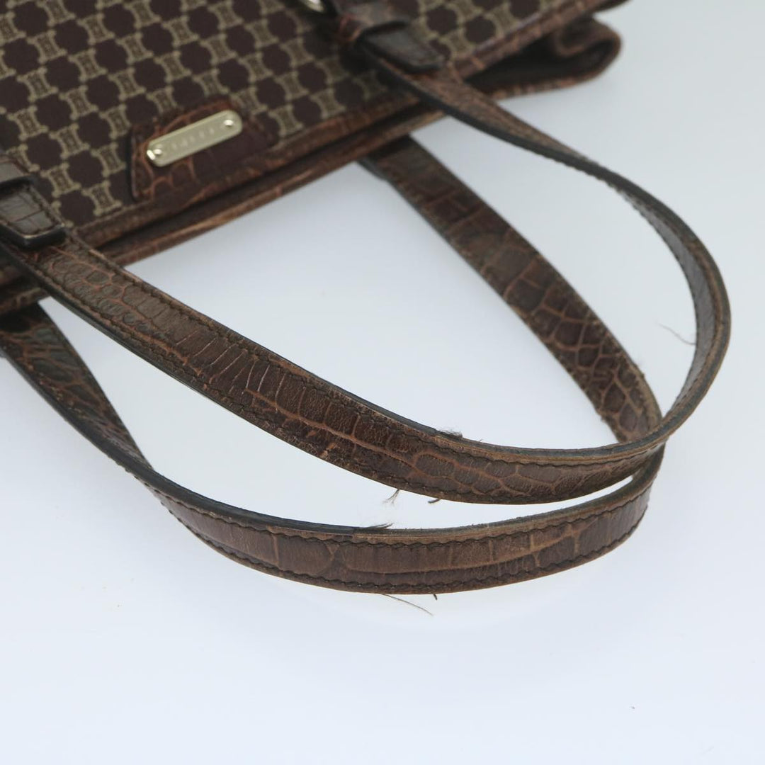 Celine Macadam Canvas Tote Bag Brown Auth ep2511