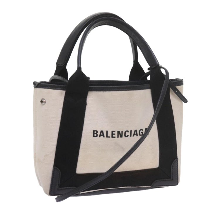Top Quality Balenciaga Hand Bag Canvas Black White 390346 Auth ep2535