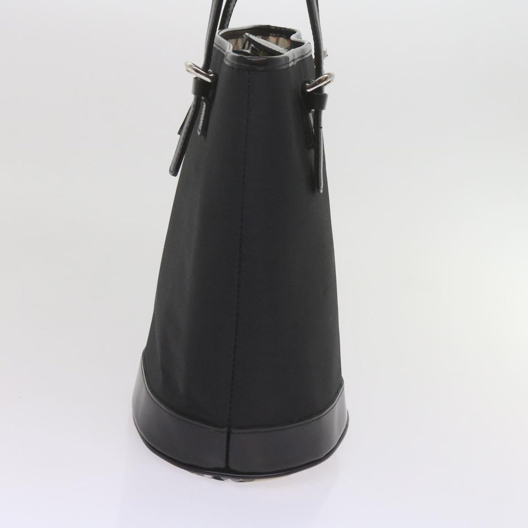 BURBERRYSs Nova Check Blue Label Shoulder Bag Nylon Black Auth ep2544
