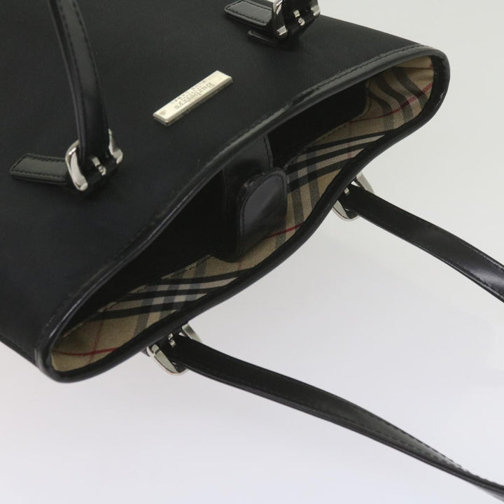 BURBERRYSs Nova Check Blue Label Shoulder Bag Nylon Black Auth ep2544