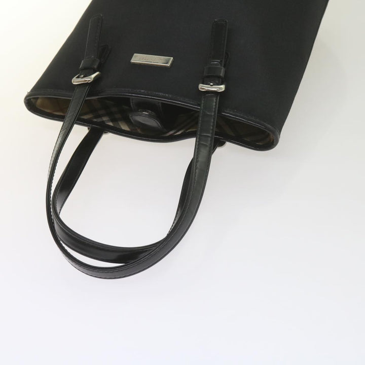 BURBERRYSs Nova Check Blue Label Shoulder Bag Nylon Black Auth ep2544