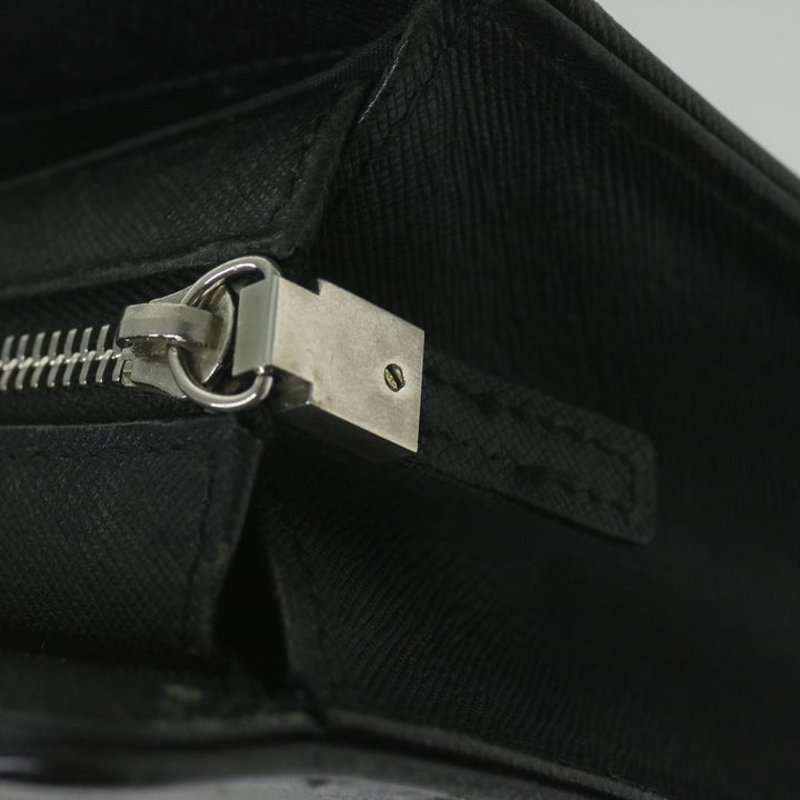Burberry Briefcase Leather Black Auth ep2580