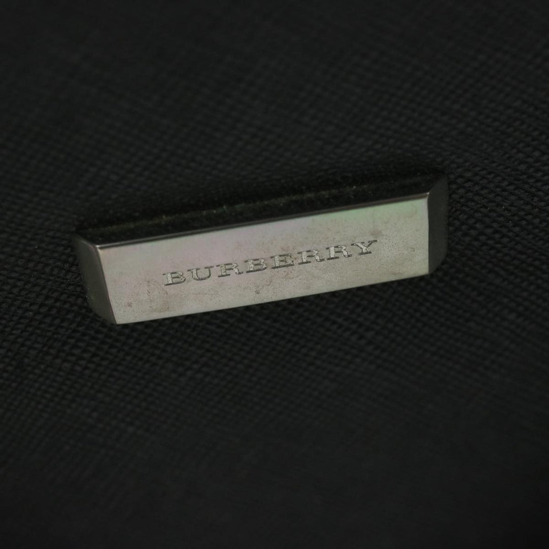 Burberry Briefcase Leather Black Auth ep2580