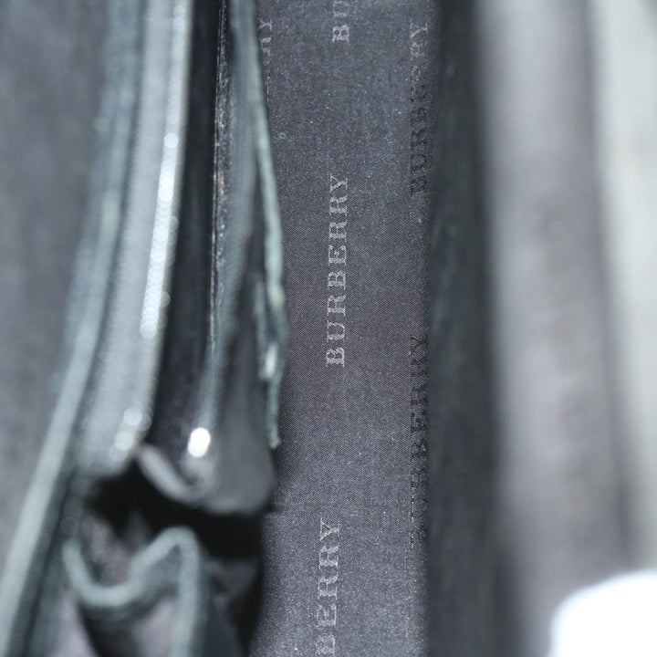 Burberry Briefcase Leather Black Auth ep2580