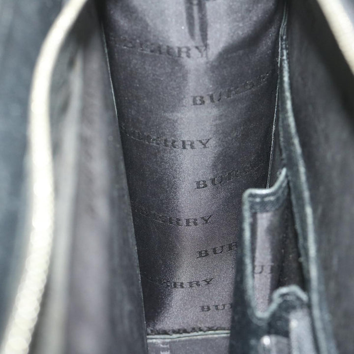 Burberry Briefcase Leather Black Auth ep2580