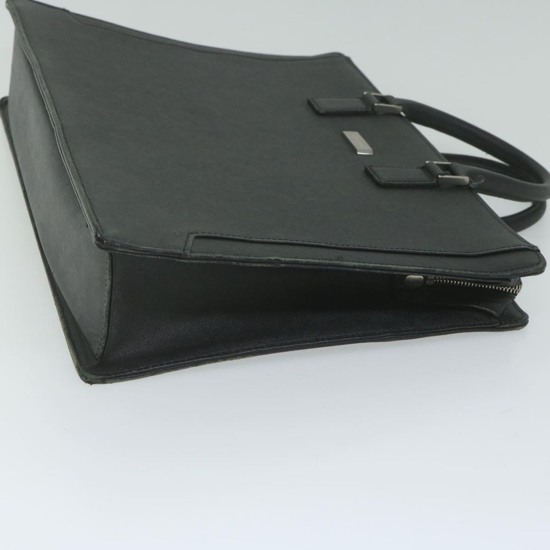 Burberry Briefcase Leather Black Auth ep2580