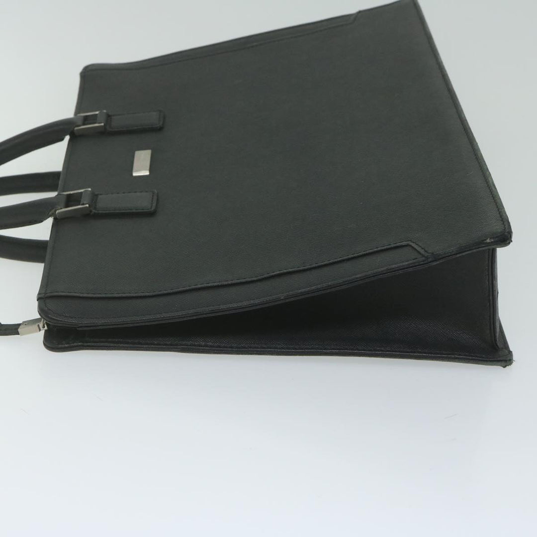 Burberry Briefcase Leather Black Auth ep2580