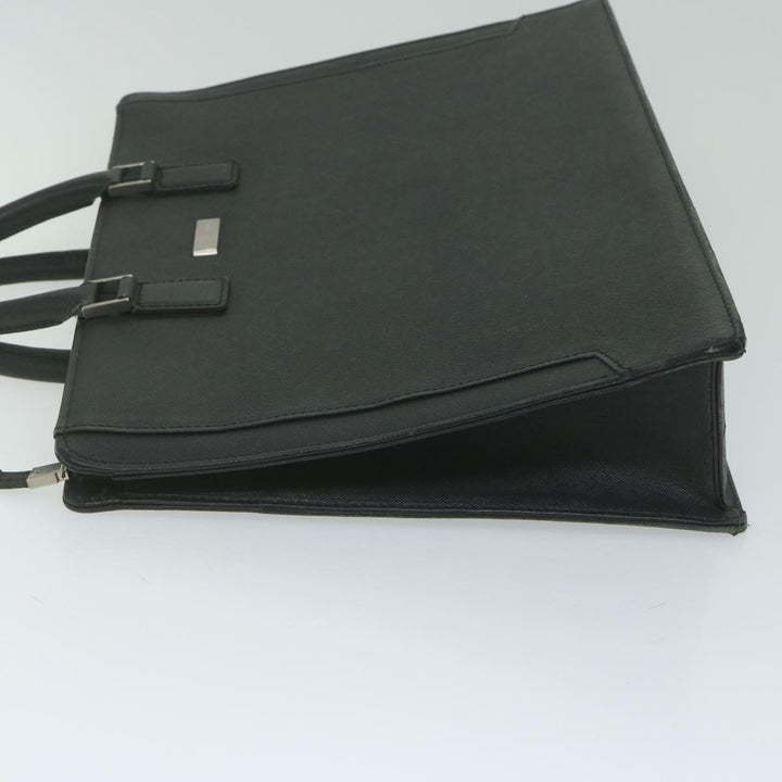 Burberry Briefcase Leather Black Auth ep2580