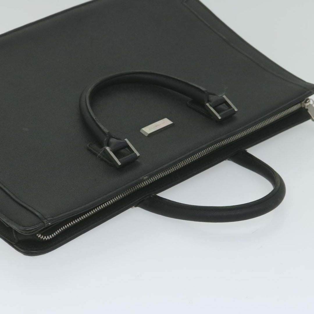 Burberry Briefcase Leather Black Auth ep2580