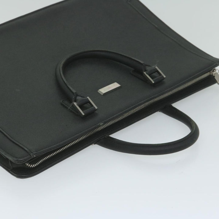 Burberry Briefcase Leather Black Auth ep2580